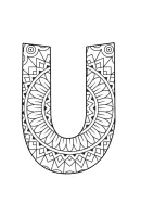 Alfabet mandala kleurplaat 21